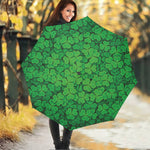 Green Clover St. Patrick's Day Print Foldable Umbrella