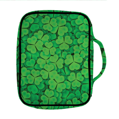 Green Clover St. Patrick's Day Print Front Pocket Bible Bag