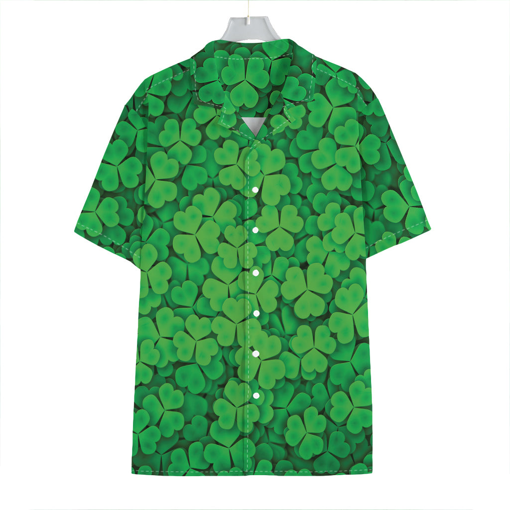 Green Clover St. Patrick's Day Print Hawaiian Shirt