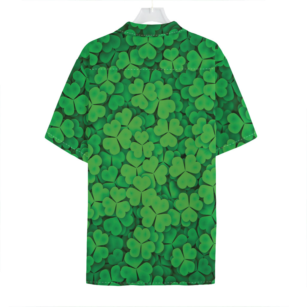 Green Clover St. Patrick's Day Print Hawaiian Shirt