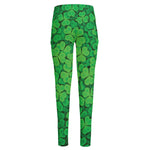 Green Clover St. Patrick's Day Print High-Waisted Pocket Leggings