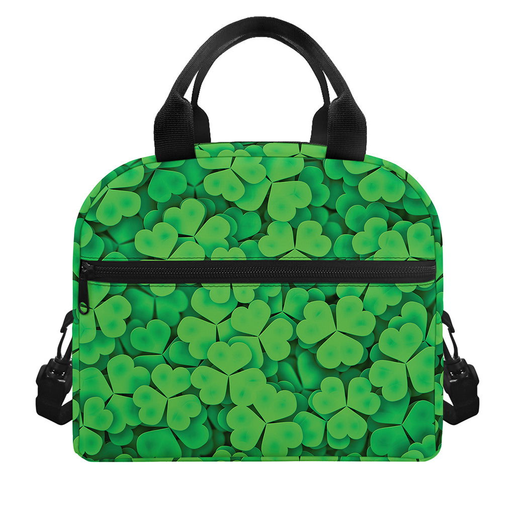 Green Clover St. Patrick's Day Print Insulated Lunch Bag