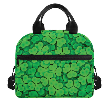 Green Clover St. Patrick's Day Print Insulated Lunch Bag
