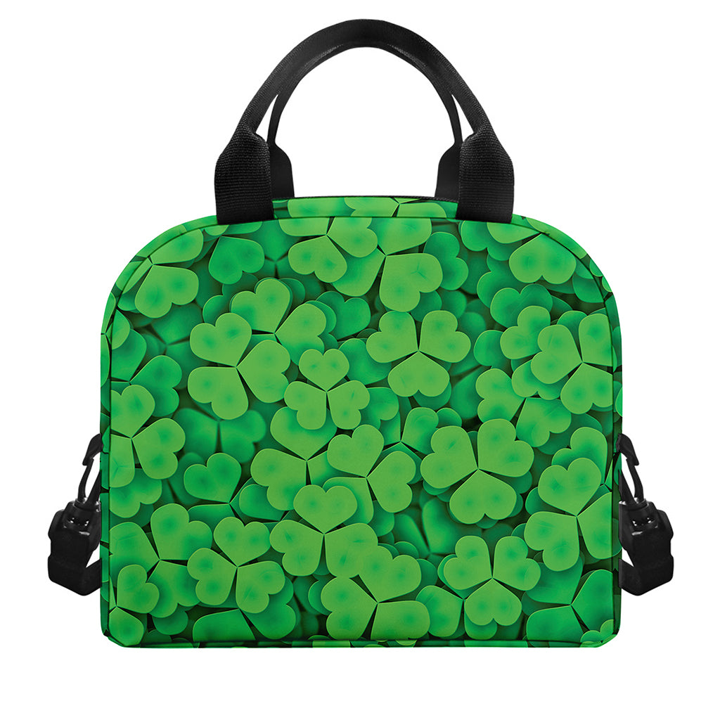 Green Clover St. Patrick's Day Print Insulated Lunch Bag