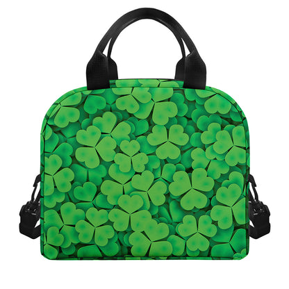 Green Clover St. Patrick's Day Print Insulated Lunch Bag