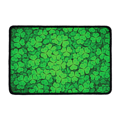 Green Clover St. Patrick's Day Print Kitchen Mat