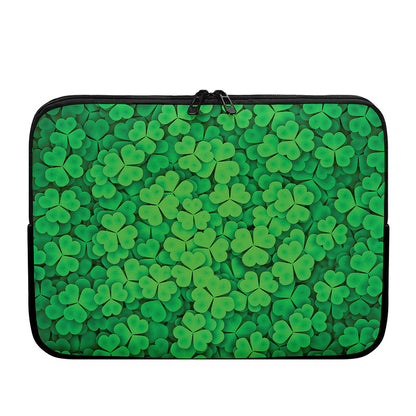 Green Clover St. Patrick's Day Print Laptop Sleeve