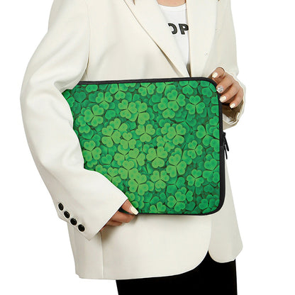 Green Clover St. Patrick's Day Print Laptop Sleeve