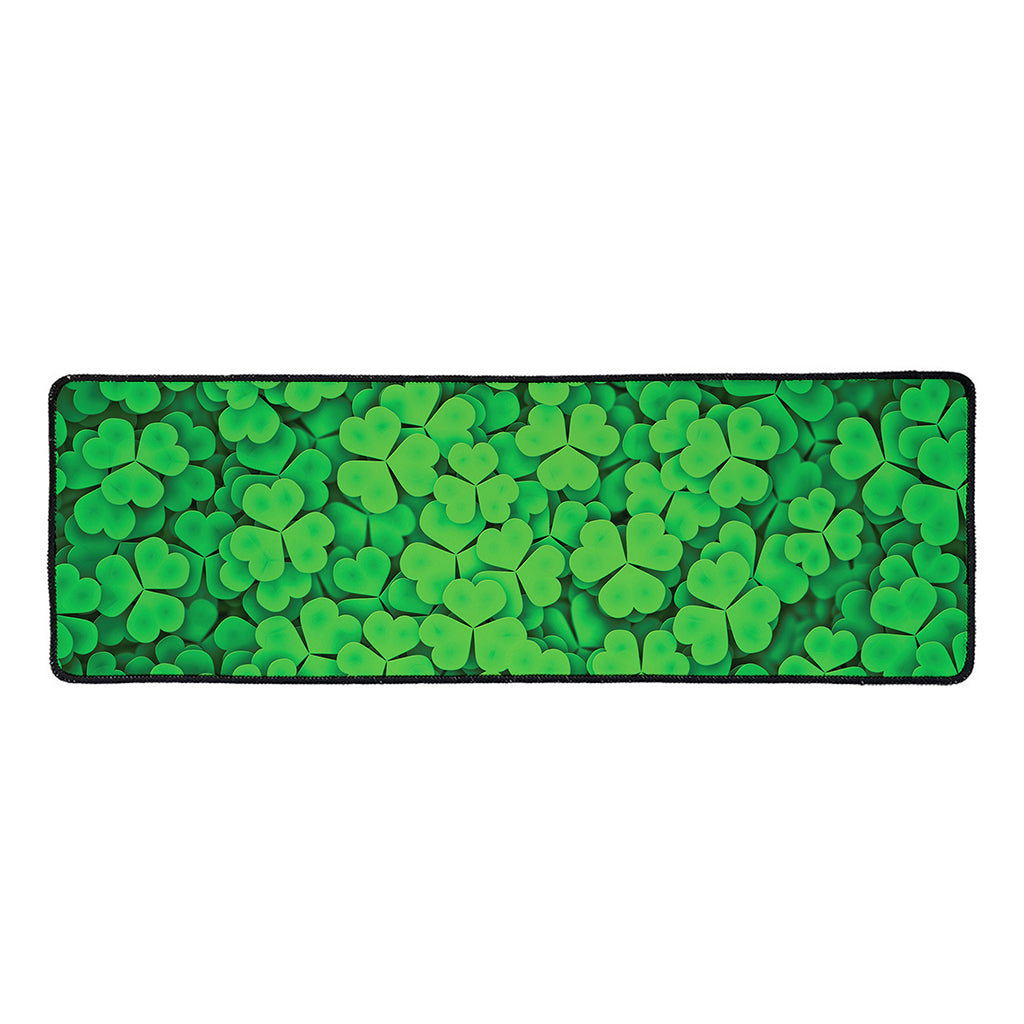 Green Clover St. Patrick's Day Print Long Kitchen Mat