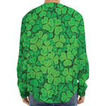 Green Clover St. Patrick's Day Print Long Sleeve Baseball Jersey