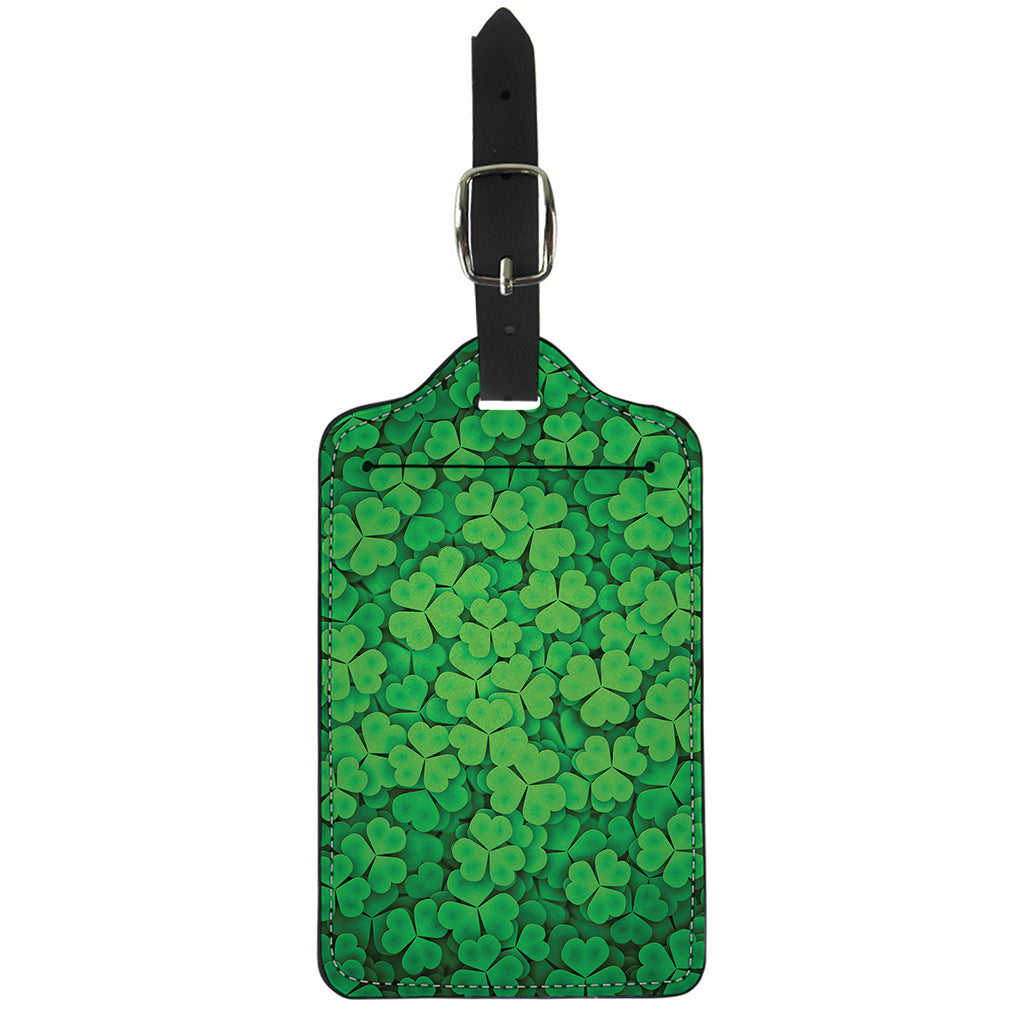 Green Clover St. Patrick's Day Print Luggage Tag