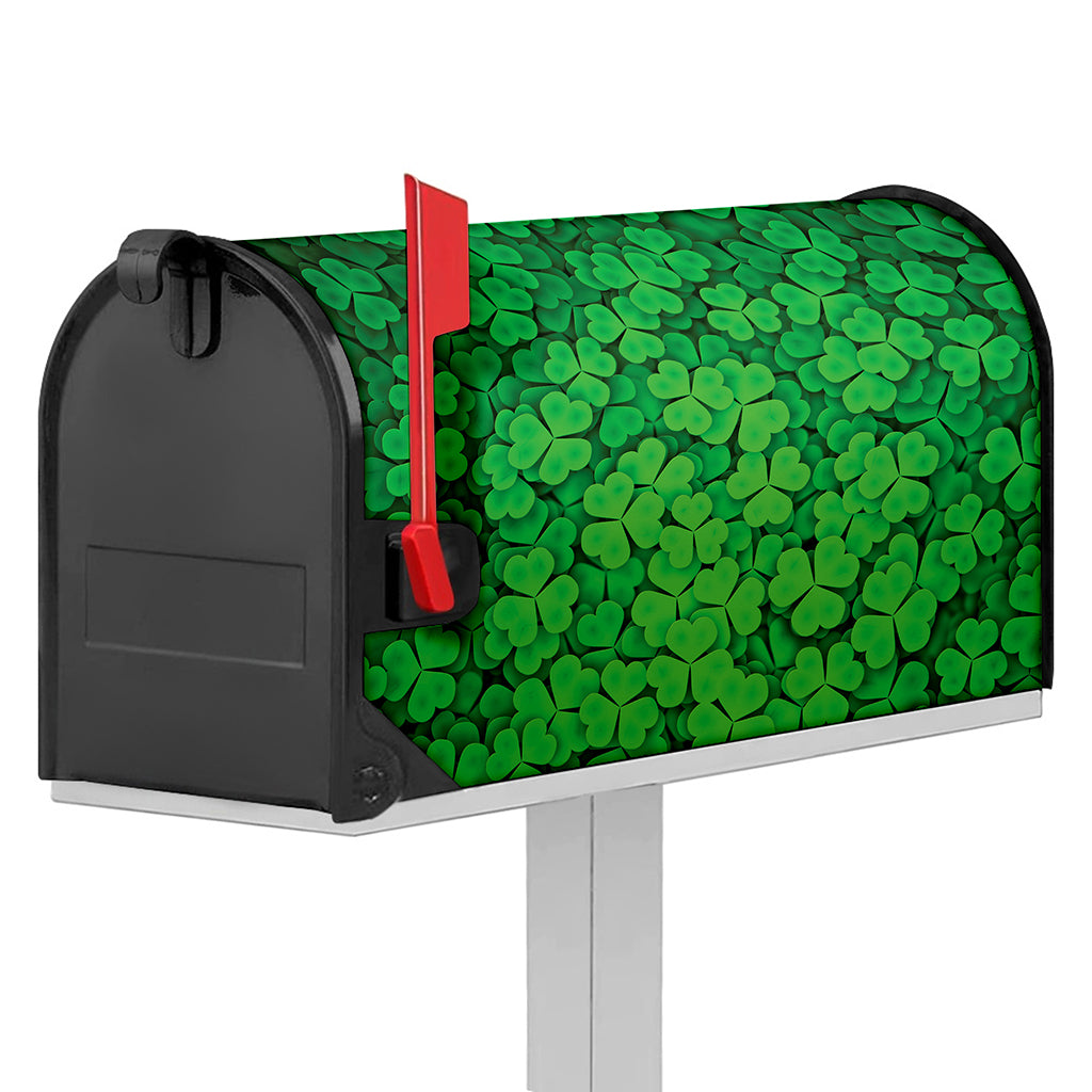 Green Clover St. Patrick's Day Print Mailbox Cover