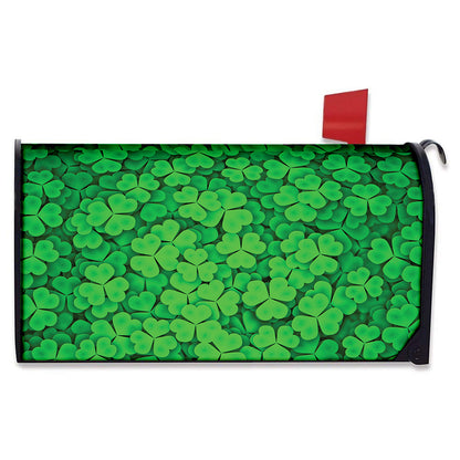 Green Clover St. Patrick's Day Print Mailbox Cover