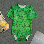 Green Clover St. Patrick's Day Print Men's Bodysuit
