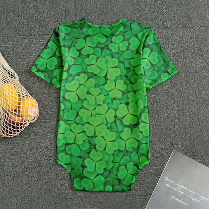 Green Clover St. Patrick's Day Print Men's Bodysuit