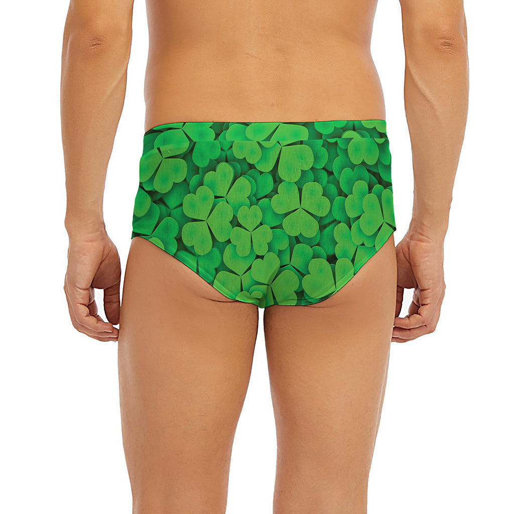 Green Clover St. Patrick's Day Print Men's Briefs