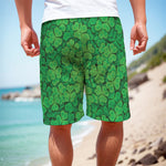 Green Clover St. Patrick's Day Print Men's Cargo Shorts