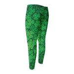 Green Clover St. Patrick's Day Print Men's Compression Pants