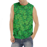 Green Clover St. Patrick's Day Print Men's Fitness Tank Top