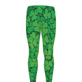 Green Clover St. Patrick's Day Print Men's Leggings
