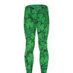 Green Clover St. Patrick's Day Print Men's leggings