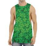 Green Clover St. Patrick's Day Print Men's Muscle Tank Top
