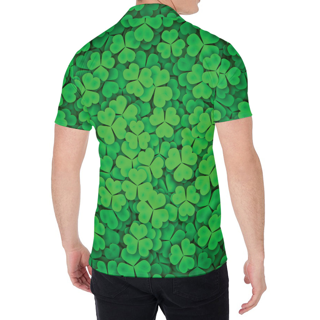 Green Clover St. Patrick's Day Print Men's Shirt