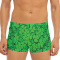 Green Clover St. Patrick's Day Print Men's Short Boxer Briefs