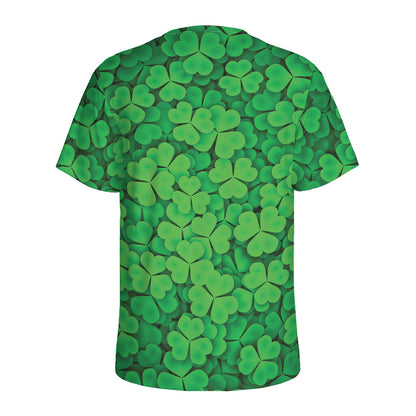 Green Clover St. Patrick's Day Print Men's Sports T-Shirt