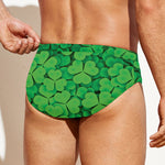 Green Clover St. Patrick's Day Print Men's Swim Briefs