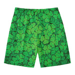 Green Clover St. Patrick's Day Print Men's Swim Trunks