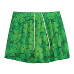 Green Clover St. Patrick's Day Print Mesh Shorts