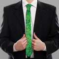 Green Clover St. Patrick's Day Print Necktie
