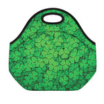 Green Clover St. Patrick's Day Print Neoprene Lunch Bag