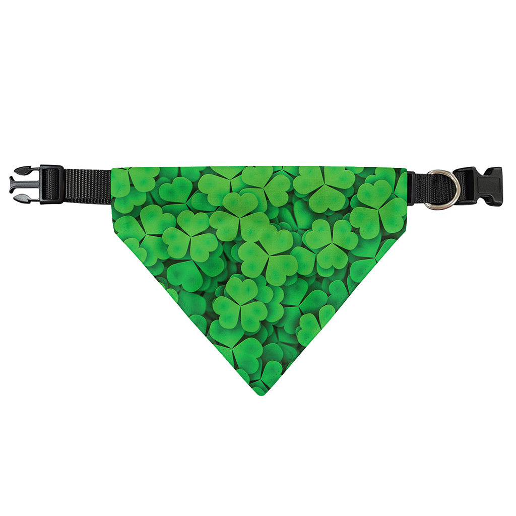 Green Clover St. Patrick's Day Print Over The Collar Dog Bandana