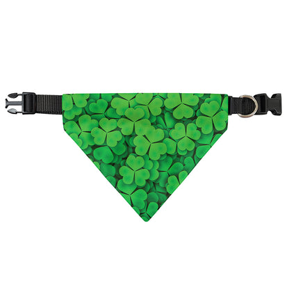 Green Clover St. Patrick's Day Print Over The Collar Dog Bandana