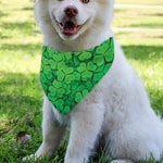Green Clover St. Patrick's Day Print Over The Collar Dog Bandana