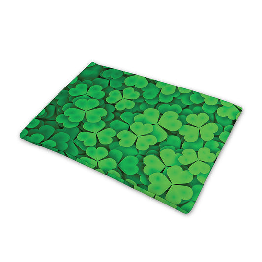 Green Clover St. Patrick's Day Print Pet Cooling Mat Cover