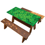Green Clover St. Patrick's Day Print Picnic Table Cover