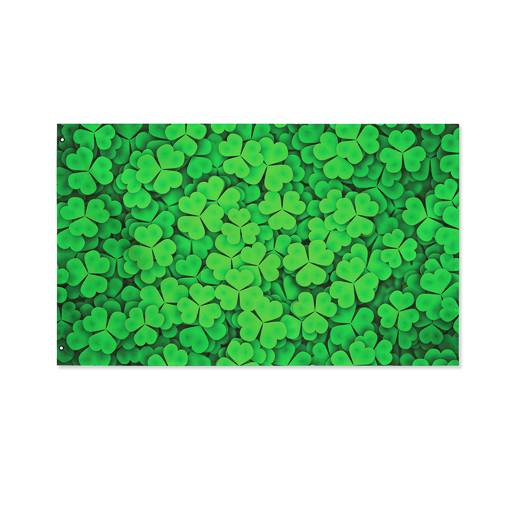 Green Clover St. Patrick's Day Print Polyester Flag