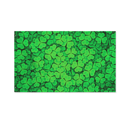 Green Clover St. Patrick's Day Print Polyester Flag
