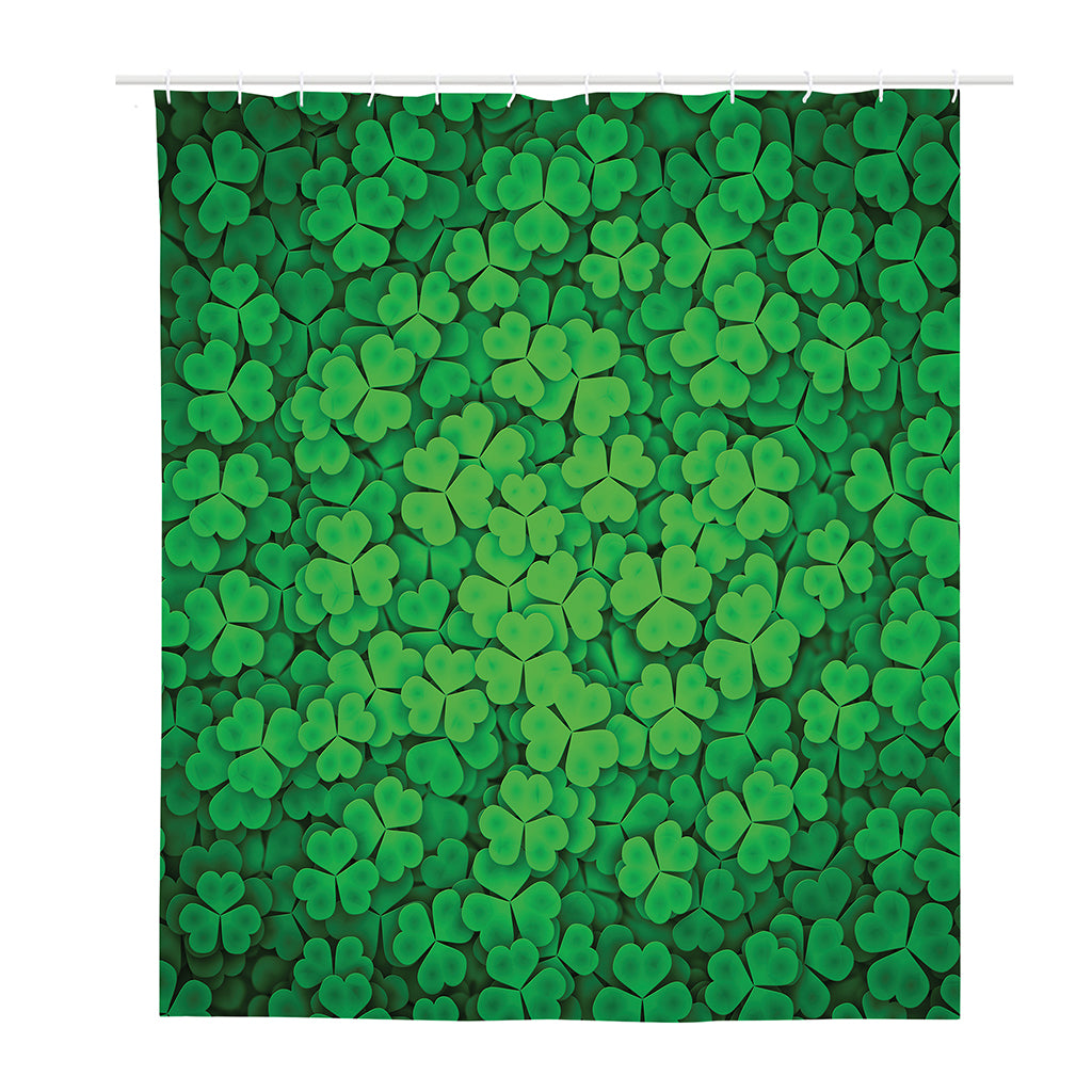 Green Clover St. Patrick's Day Print Polyester Shower Curtain
