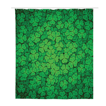 Green Clover St. Patrick's Day Print Polyester Shower Curtain