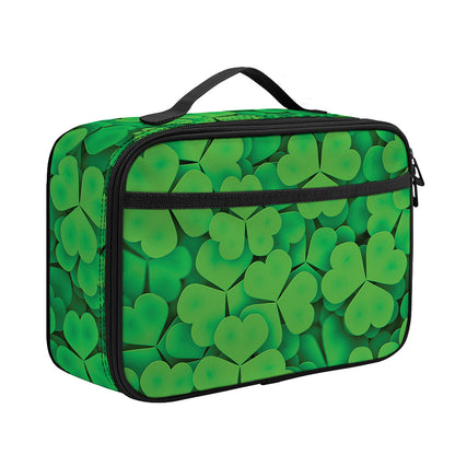 Green Clover St. Patrick's Day Print Portable Lunch Bag