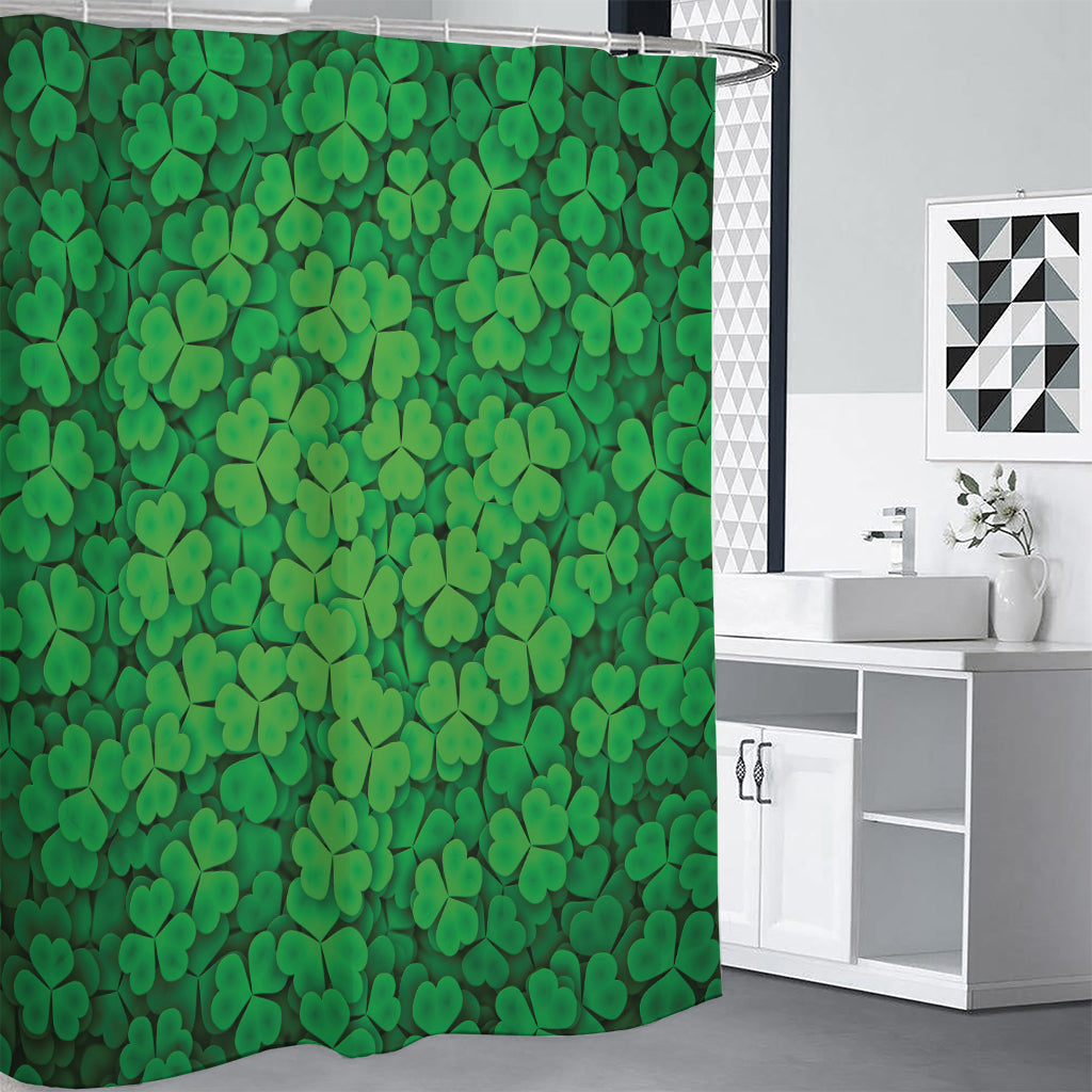 Green Clover St. Patrick's Day Print Premium Shower Curtain