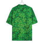 Green Clover St. Patrick's Day Print Rayon Hawaiian Shirt