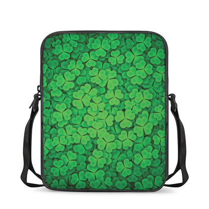Green Clover St. Patrick's Day Print Rectangular Crossbody Bag