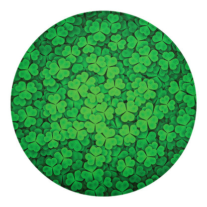 Green Clover St. Patrick's Day Print Round Blanket