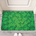 Green Clover St. Patrick's Day Print Rubber Doormat