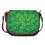 Green Clover St. Patrick's Day Print Saddle Bag
